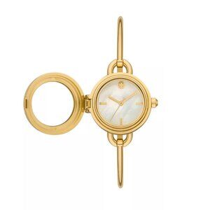 Tory Burch Women's Miller Gold-Tone Stainless Steel Bangle Bracelet Watch 27mm